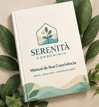 Capa do Manual de Boa Convivência do Condomínio Serenità